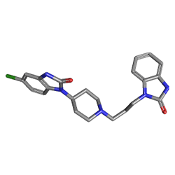 Motilium 10 mg 30 Tablet (Domperidon) Kimyasal Yapısı (3 D)