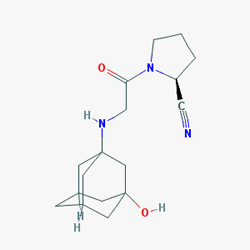 Diyatix 50 mg 56 Tablet (Vildagliptin) Kimyasal Yapısı (2 D)