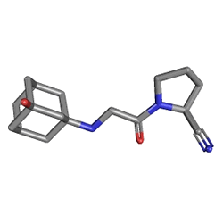 Diyatix 50 mg 56 Tablet (Vildagliptin) Kimyasal Yapısı (3 D)