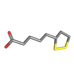 Alfazan 600 mg 30 Tablet (Tioktik Asit) Kimyasal Yapısı (3 D)