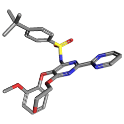 Prindan 62.5 mg 56 Tablet (Bosentan) Kimyasal Yapısı (3 D)