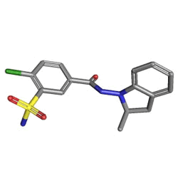 Fludin 2.5 mg 30 Film Tablet (İndapamid) Kimyasal Yapısı (3 D)