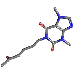 Pentox Fort SR 600 mg 20 Kapsül () Kimyasal Yapısı (3 D)