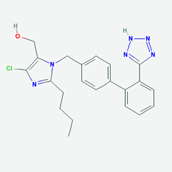 Loxibin 50 mg 28 Tablet (Losartan) Kimyasal Yapısı (2 D)