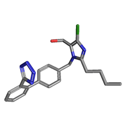 Losartil 50 mg 28 Tablet (Losartan) Kimyasal Yapısı (3 D)