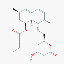 Simvakol 40 mg 28 Tablet (Simvastatin) Kimyasal Yapısı (2 D)
