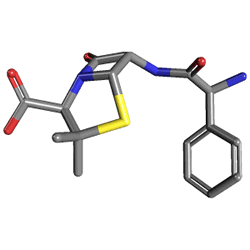 Alfasilin 500 mg 16 Kapsül () Kimyasal Yapısı (3 D)