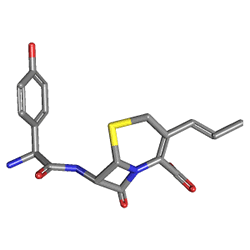 Prefix 500 mg 14 Tablet (Sefprozil) Kimyasal Yapısı (3 D)
