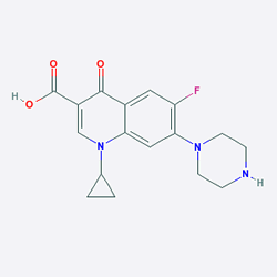 Cipro 750 mg 14 Tablet (Siprofloksasin) Kimyasal Yapısı (2 D)