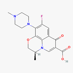 Qufons 500 mg 7 Tablet (Levofloksasin) Kimyasal Yapısı (2 D)