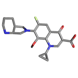 Moxacin 400 mg/250 ml 1 Flakon (Moksifloksasin) Kimyasal Yapısı (3 D)