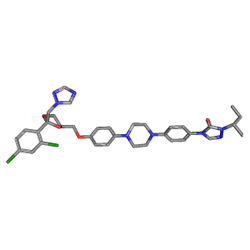 Sporex 100 mg 4 Mikropellet Kapsül () Kimyasal Yapısı (3 D)