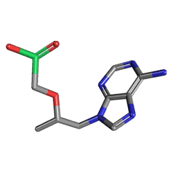 Voxus 245 mg 90 Tablet (Tenofovir) Kimyasal Yapısı (3 D)