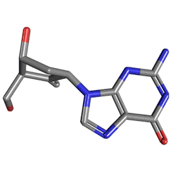 Hednavir 1 mg 30 Tablet (Entekavir) Kimyasal Yapısı (3 D)