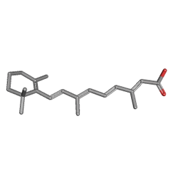 Vesanoid 10 mg 100 Kapsül (Tretinoin) Kimyasal Yapısı (3 D)