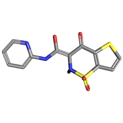 Tilcotil Fitil 20 mg 10 Adet (Tenoksikam) Kimyasal Yapısı (3 D)