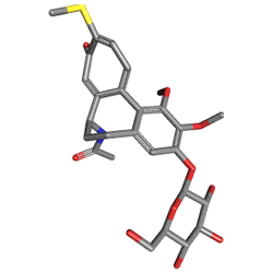 Muscoflex 8 mg 20 Kapsül (Tiyokolsikozid) Kimyasal Yapısı (3 D)