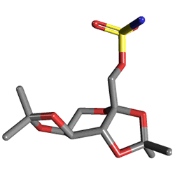 As-Topiram 25 mg 60 Tablet (Topiramat) Kimyasal Yapısı (3 D)
