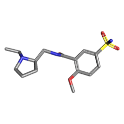 Dogmatil 200 mg 24 Tablet (Sülpirid) Kimyasal Yapısı (3 D)