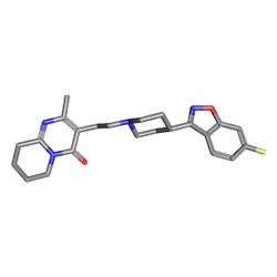 Rileptid 2 mg 20 Tablet (Risperidon) Kimyasal Yapısı (3 D)