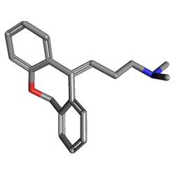 Doxepin 25 mg 50 Kapsül (Doksepin) Kimyasal Yapısı (3 D)