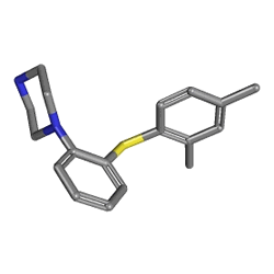 Fonksera 5 mg 28 Tablet (Vortioksetin) Kimyasal Yapısı (3 D)