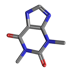 Xanthium 200 mg 60 Kapsül (Teofilin) Kimyasal Yapısı (3 D)