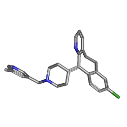 Rupafin 10 mg 20 Tablet (Rupatadin) Kimyasal Yapısı (3 D)
