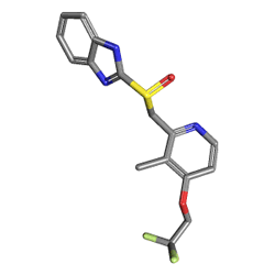 Helicol 15 mg 30 Mikropellet Kapsül (Lansoprazol) Kimyasal Yapısı (3 D)