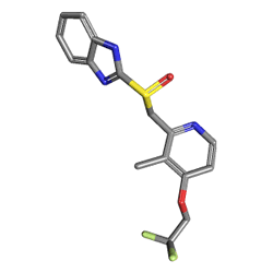 Gastrodex 15 mg 28 Kapsül (Lansoprazol) Kimyasal Yapısı (3 D)