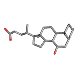 Proursan 250 mg 100 Kapsül (Ursodeoksikolik Asit) Kimyasal Yapısı (3 D)