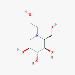 Meglitis 100/500 mg 100 Efervesan Tablet (Miglitol) Kimyasal Yapısı (2 D)