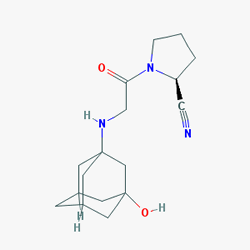 Vildalip 50 mg 56 Tablet (Vildagliptin) Kimyasal Yapısı (2 D)