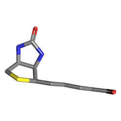 Medobiotin 5 mg 60 Tablet (Biotin) Kimyasal Yapısı (3 D)