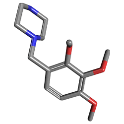 Sitorel 20 mg 60 Tablet (Trimetazidin) Kimyasal Yapısı (3 D)