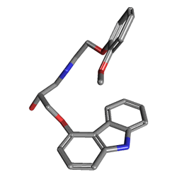 Coronis 25 mg 28 Tablet (Karvedilol) Kimyasal Yapısı (3 D)