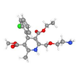 Penvasc 5 mg 30 Tablet (Amlodipin) Kimyasal Yapısı (3 D)