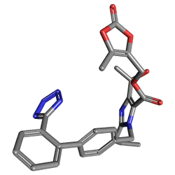 Olmetec 10 mg 28 Tablet (Olmesartan Medoksomil) Kimyasal Yapısı (3 D)