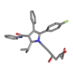 Saphire 40 mg 90 Tablet (Atorvastatin Kalsiyum) Kimyasal Yapısı (3 D)