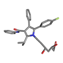 Cholvast 10 mg 30 Tablet (Atorvastatin Kalsiyum) Kimyasal Yapısı (3 D)