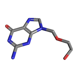 Asiviral Krem 10 g () Kimyasal Yapısı (3 D)