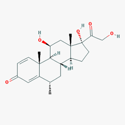 Alocort M Emülsiyon %0.1 (Metilprednizolon Aseponat) Kimyasal Yapısı (2 D)