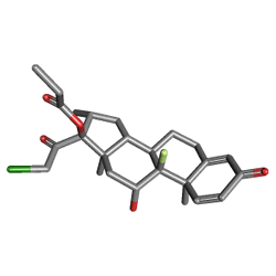 Neobase Krem %0.05 50 g (Klobetasol) Kimyasal Yapısı (3 D)