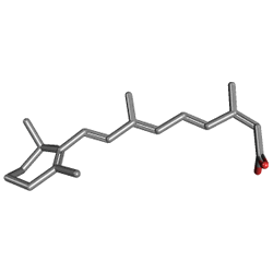 Zoretanin 10 mg 30 Kapsül (Izotretinoin) Kimyasal Yapısı (3 D)