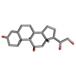 Fludronef (Fludrokortizon) Kimyasal Yapısı (3 D)