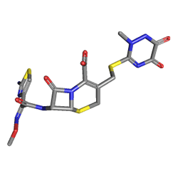 Cephaxon 1 g IM 1 Flakon (kas içine enjekte iğne) (Seftriakson) Kimyasal Yapısı (3 D)