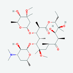 Klax Süspansiyon Şurup 250 mg 100 ml (Klaritromisin) Kimyasal Yapısı (2 D)