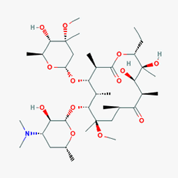 Megasid 500 mg 14 Tablet (Klaritromisin) Kimyasal Yapısı (3 D)