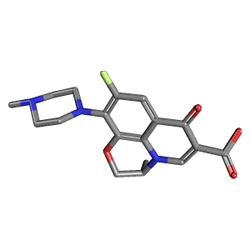 Ofkozin 200 mg 10 Tablet (Ofloksasin) Kimyasal Yapısı (3 D)