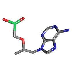 Evasif 245 mg 30 Tablet (Tenofovir) Kimyasal Yapısı (3 D)